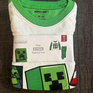 Minecraft Kids 2-Piece Green Creeper Pajama Set